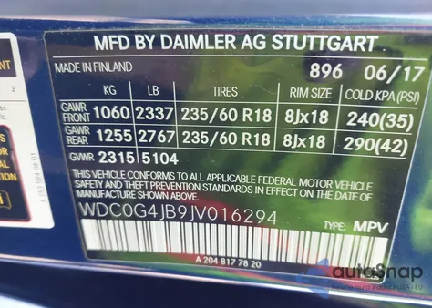 2018 Mercedes-Benz Glc 300 z USA, uszkodzony, nr VIN WDC0G4JB9JV016294